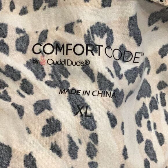 Comfort Code By Cuddle Duds Plus XL Jumpsuit Romper With Pockets Animal Print - Picture 10 of 12